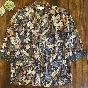 Christian Dior | 80’s Vintage 100% Silk Open Front Lightweight Jacket/Blazer